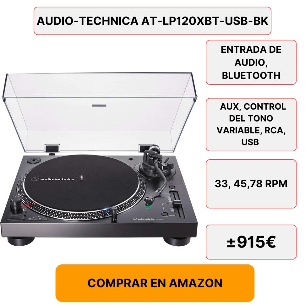 Audio-Technica-AT-LP120XBT-USB-BK-Wireless-Direct-Drive- Turntable, Black