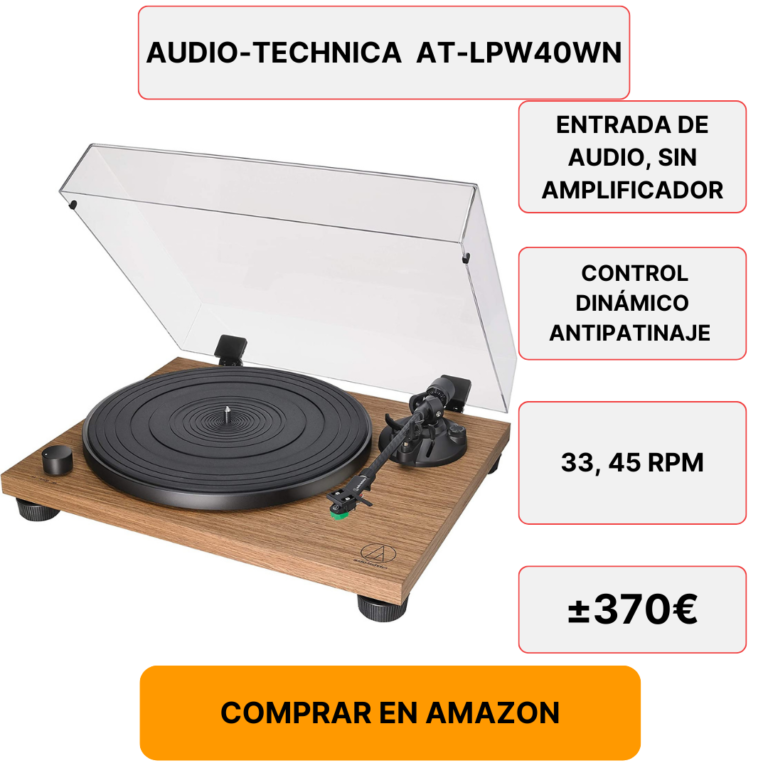 Audio-Technica-AT-LPW40WN-Manual-Two-Speed-33/45RPM-Turntable - Walnut-A